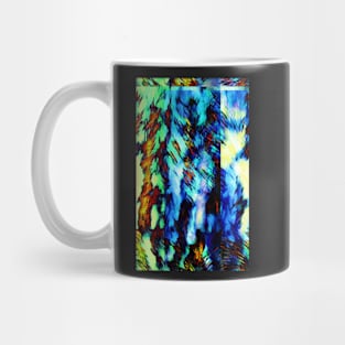 Fur in fashion blues and green Mug